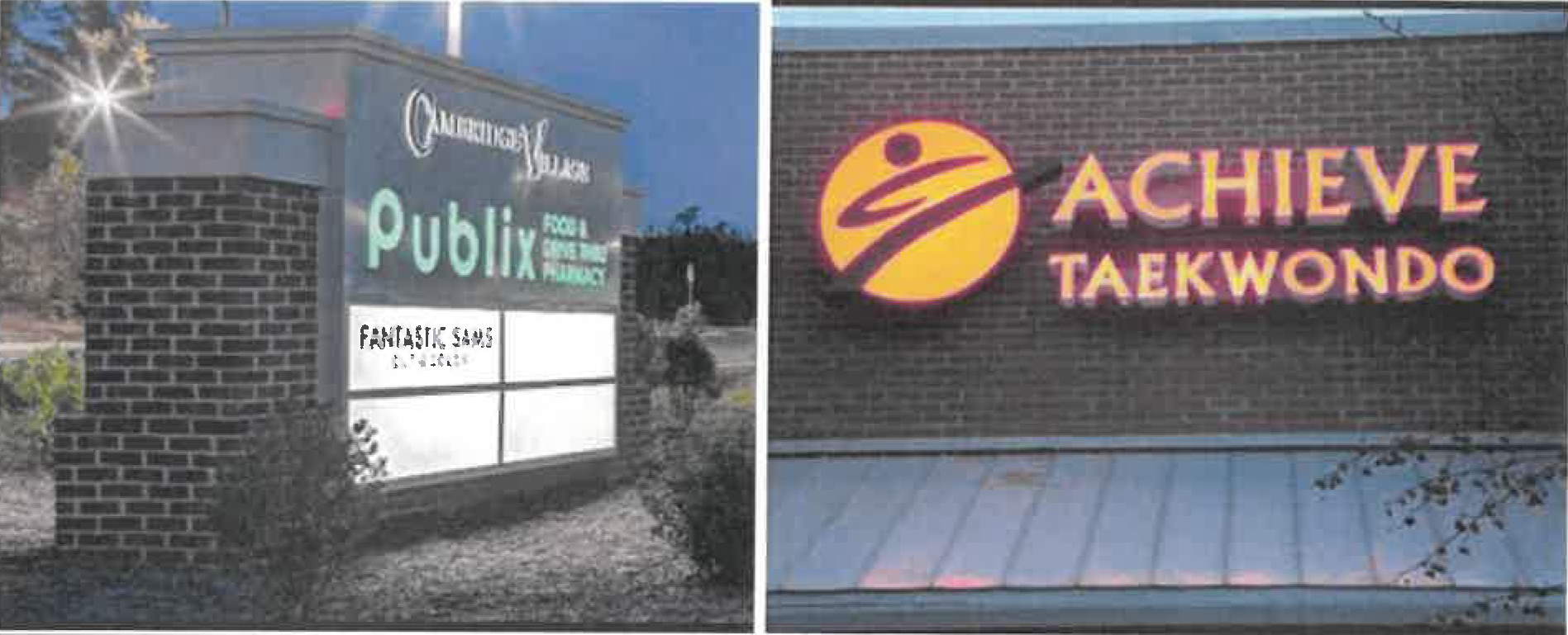 Figure 2:3 Examples of signs with internal illumination
