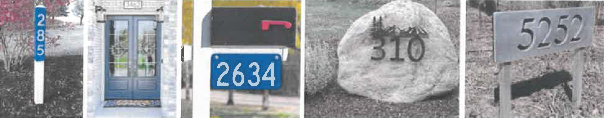 Figure 2:7 Examples of surface area signs