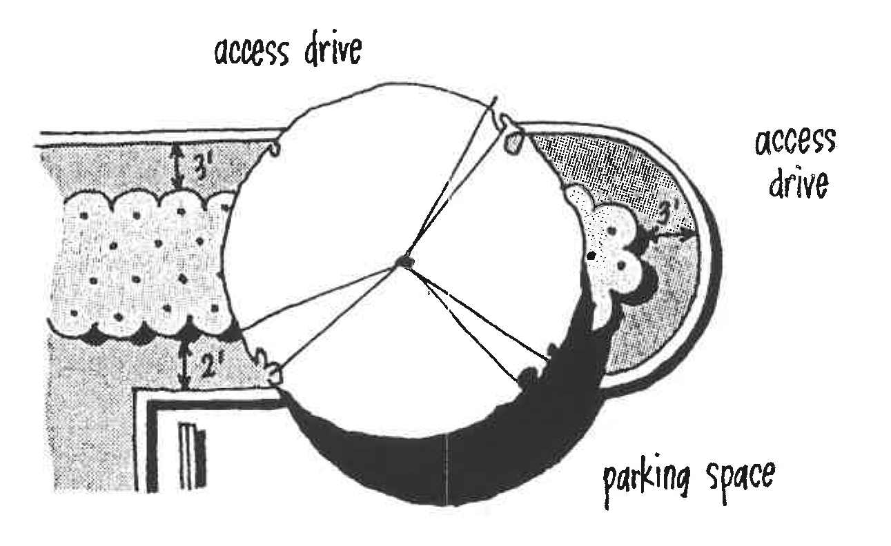 Figure 13:2 Minimum Planting Requirements for Terminal Islands