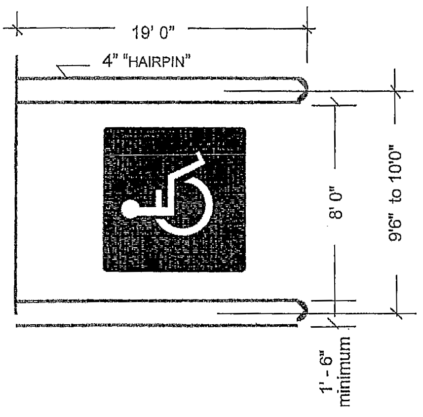 Figure 3 Standard Handicapped Stall Layout And Striping