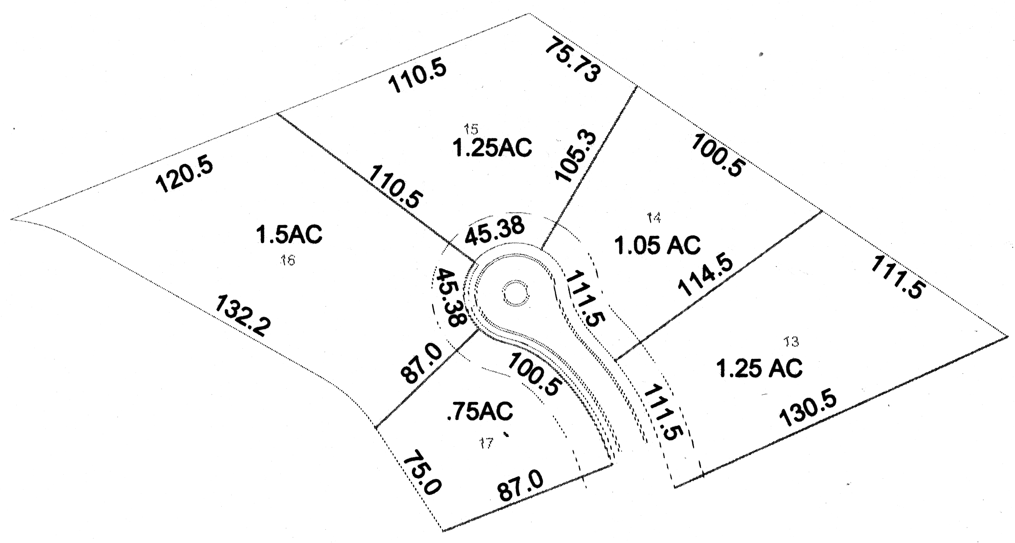 Lot line distance