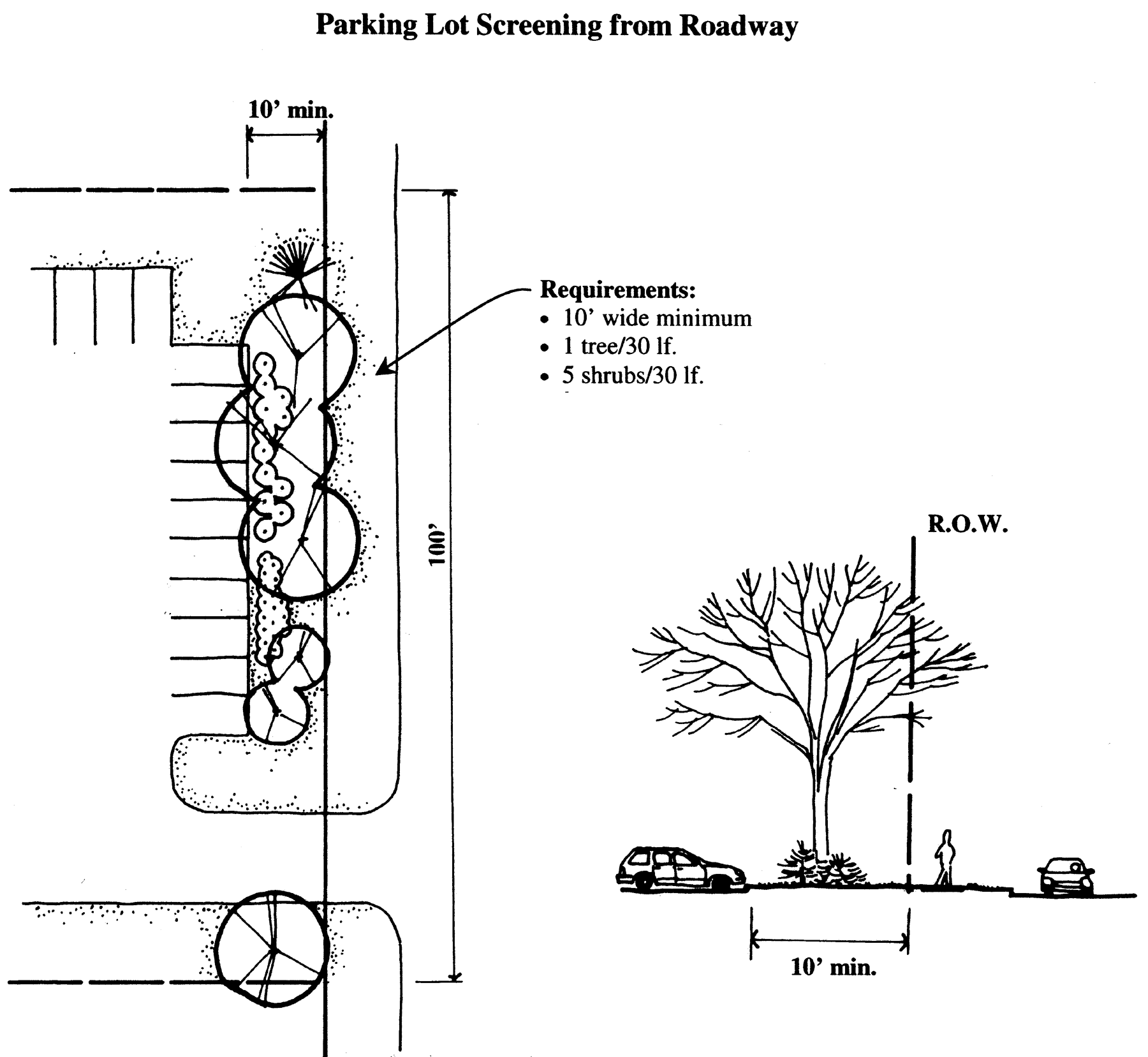 Parking Lot Screening From Roadway