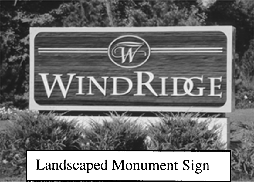 Landscaped Monument Sign