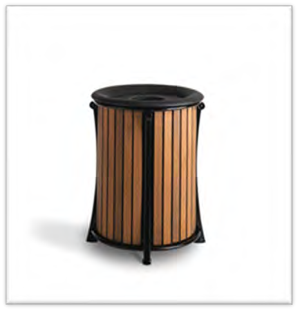 Figure 122-810.4 Stylistic Example of Permitted Lilly Creek Trail Trash Receptacles