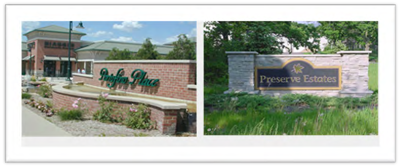 Figure 122-812.1 Examples of Acceptable Monument Signs