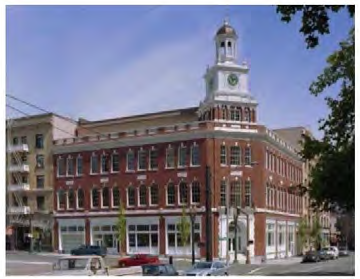 Figure 122-823.1 Example of a Landmark Building with a defined corner tower Treatment