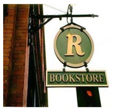 Figure 122-827.16 Example of Small Projecting Sign
