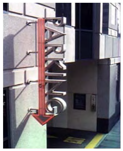 Figure 122-827.17 Example of a Vertical Projecting Sign