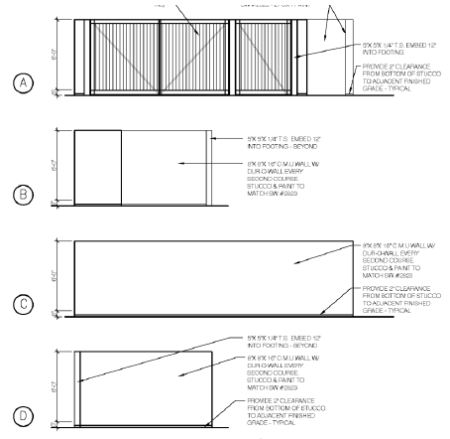 Figure 520-86: Example of Appropriate Dumpster Enclosure Design