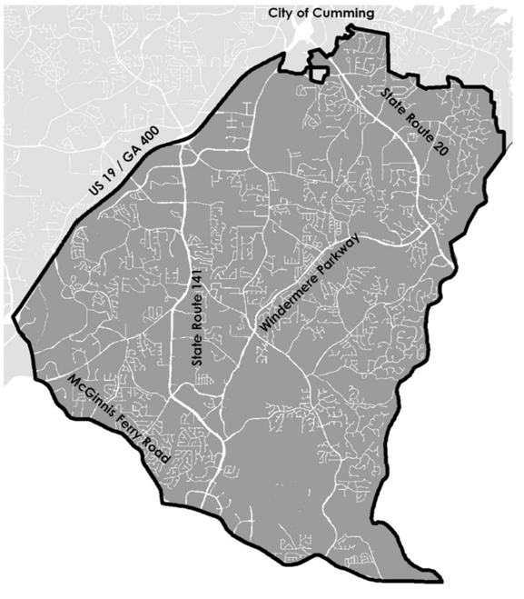 Illustration 11.1: Southeast Forsyth Boundary