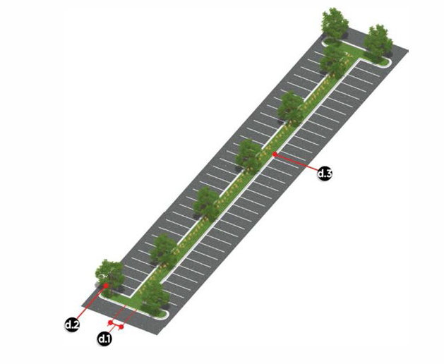 Figure 13-1-153(5): Parking Lot Median Standards