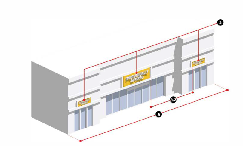 Figure 13-1-186(2): Secondary Wall Signs
