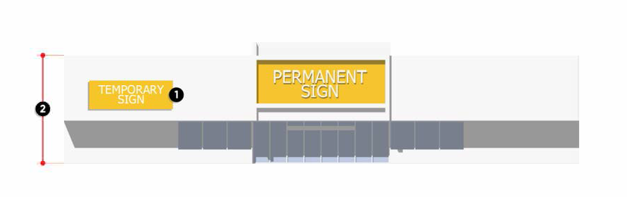 Figure 13-1-187(1): Wall Mounted Banner Signs