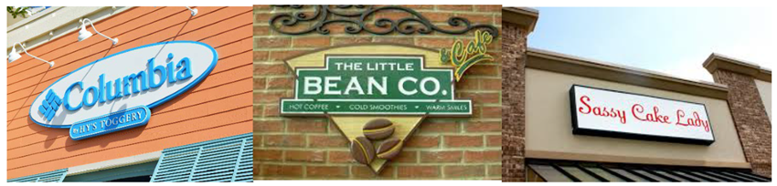 Figure 9: Wall (Building) Sign Illustrative Examples