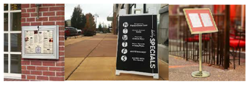 Figure 14: Menu Board Signs Illustrative Examples