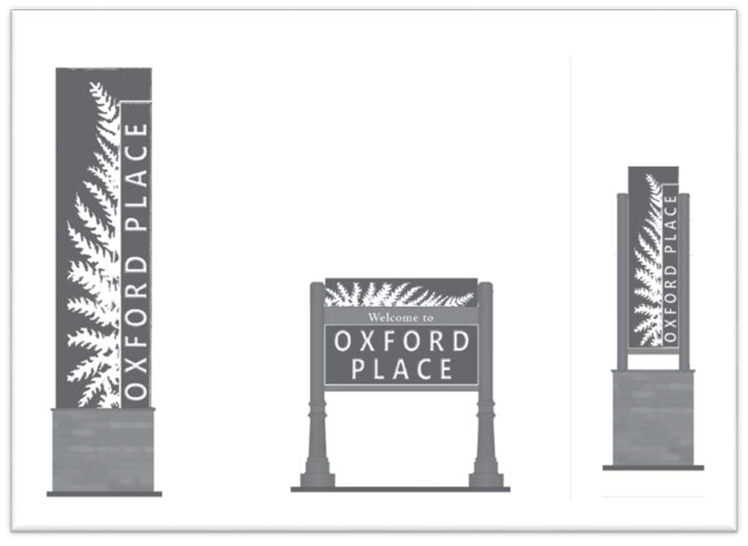 Figure 16: Gateway Feature Entrance Signs Illustrative Examples
