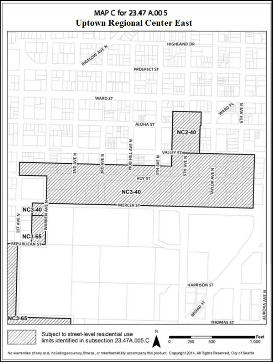 Map C for 23.47A.005: Uptown Regional Center East