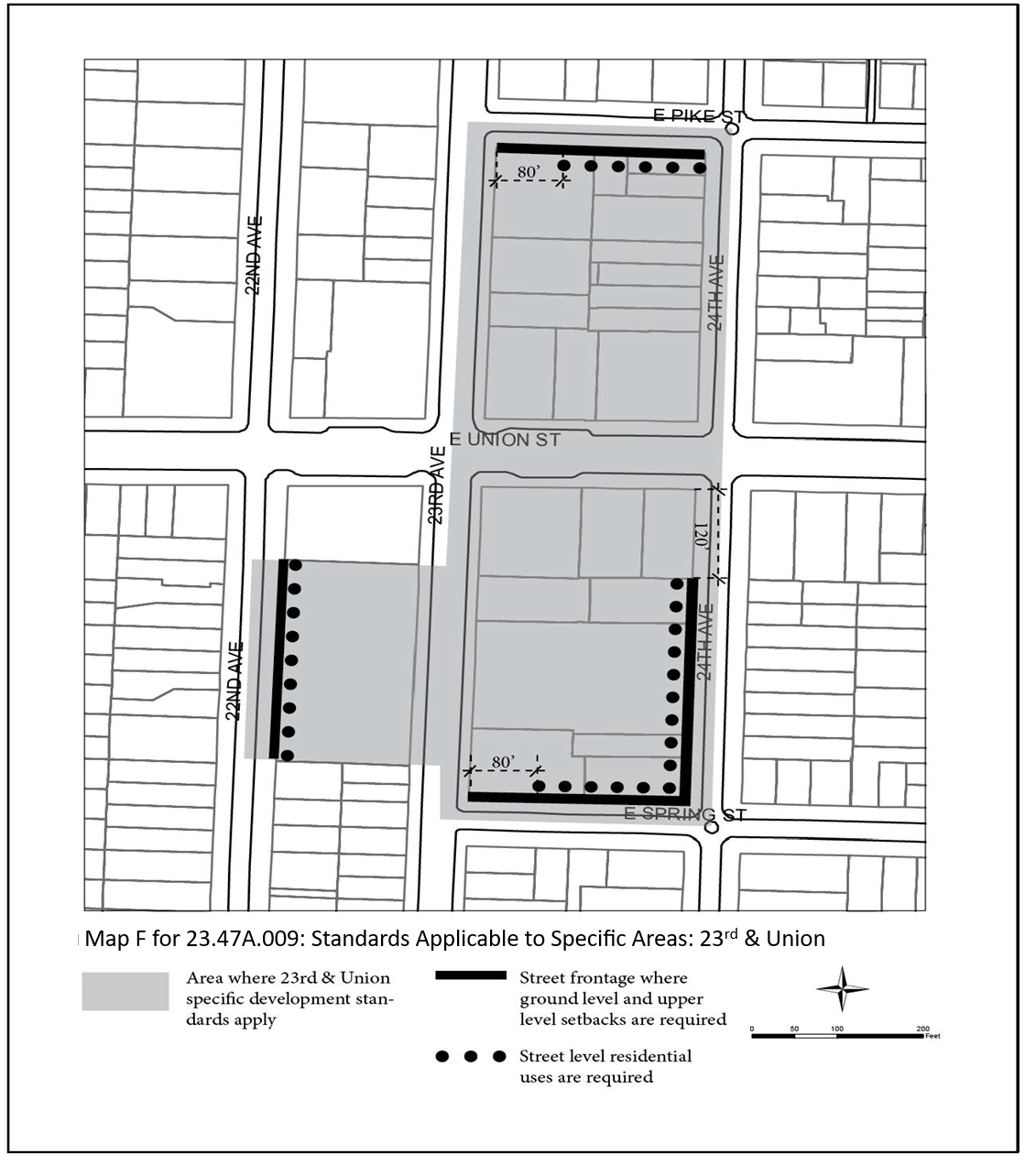 Map F for 23.47A.009 Standards applicable to specific areas: 23rd & Union