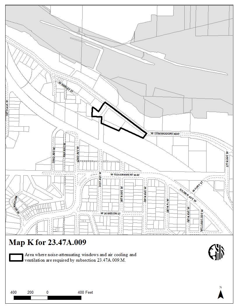 Map K for 23.47A.009 Standards Applicable to Specific Areas: Interbay