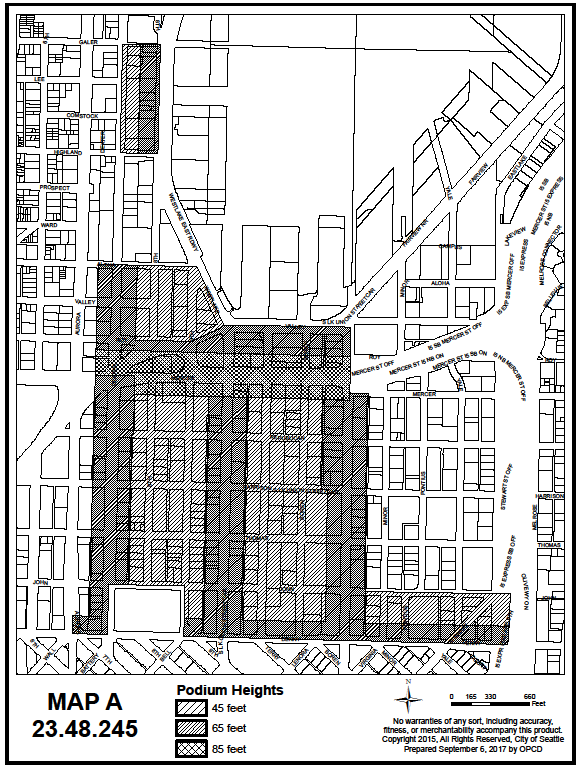 Map A for 23.48.245 Podium Heights