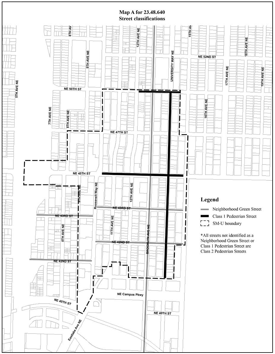 Map A for 23.48.640 Street Classifications