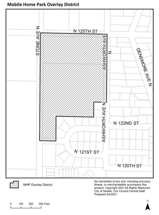 Map A for 23.70.004: Mobile Home Park Overlay District