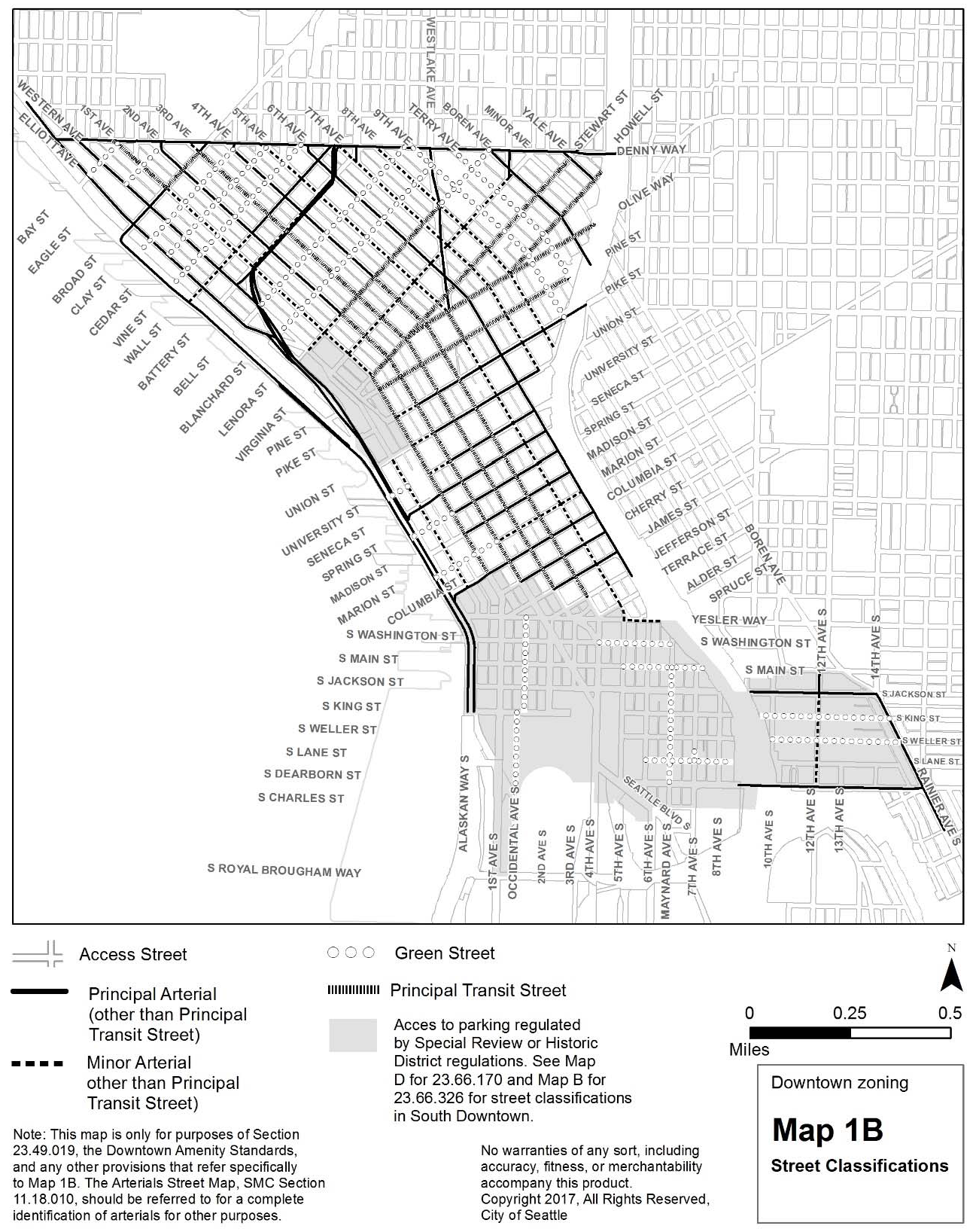 Map 1B Street Classifications