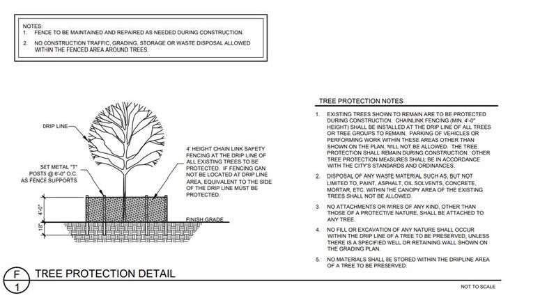 FIGURE 1: TREE PROTECTION DETAIL:
