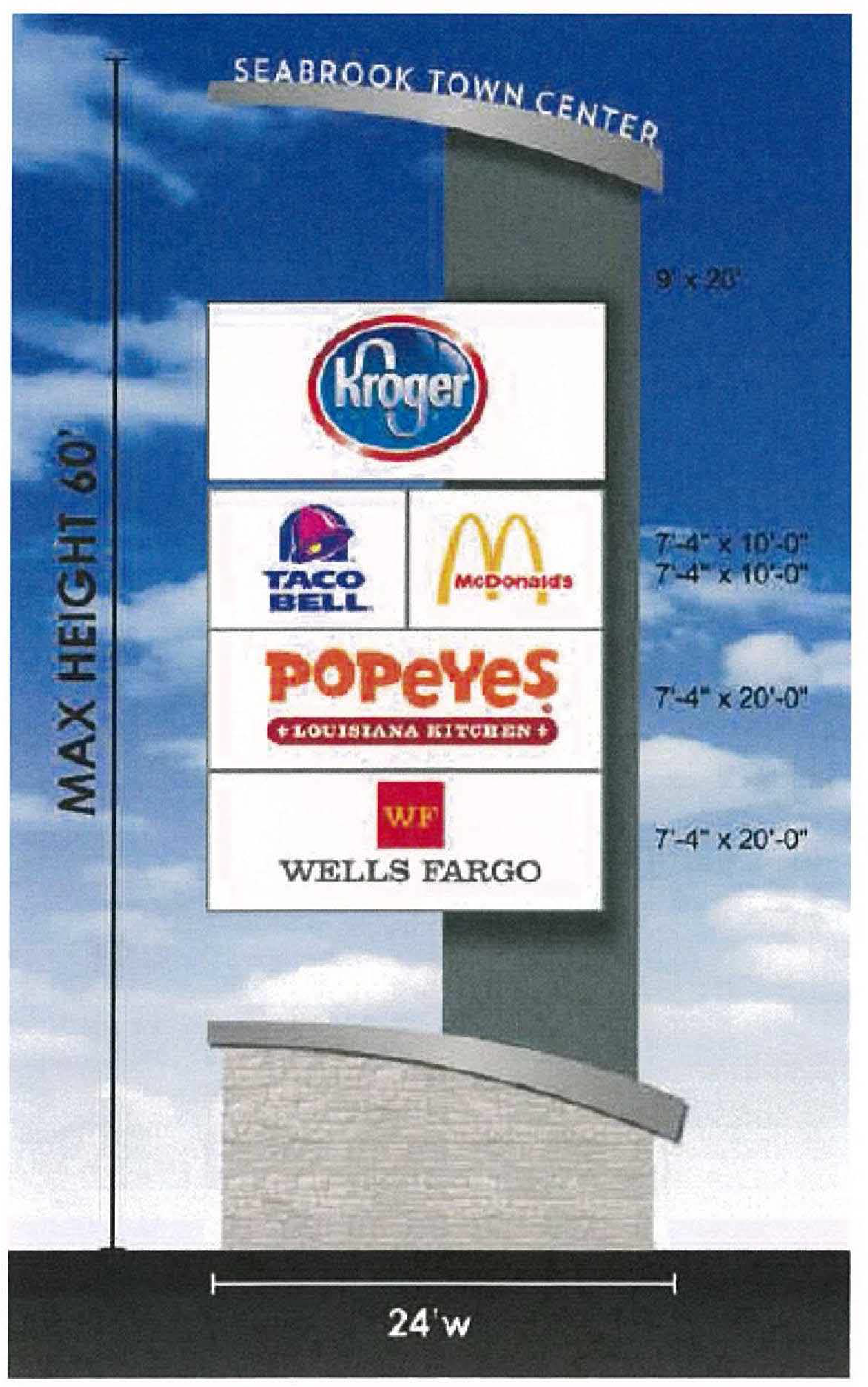 GRAPHIC 4-B 60' MAX HEIGHT MULTI-TENANT GROUND SIGN