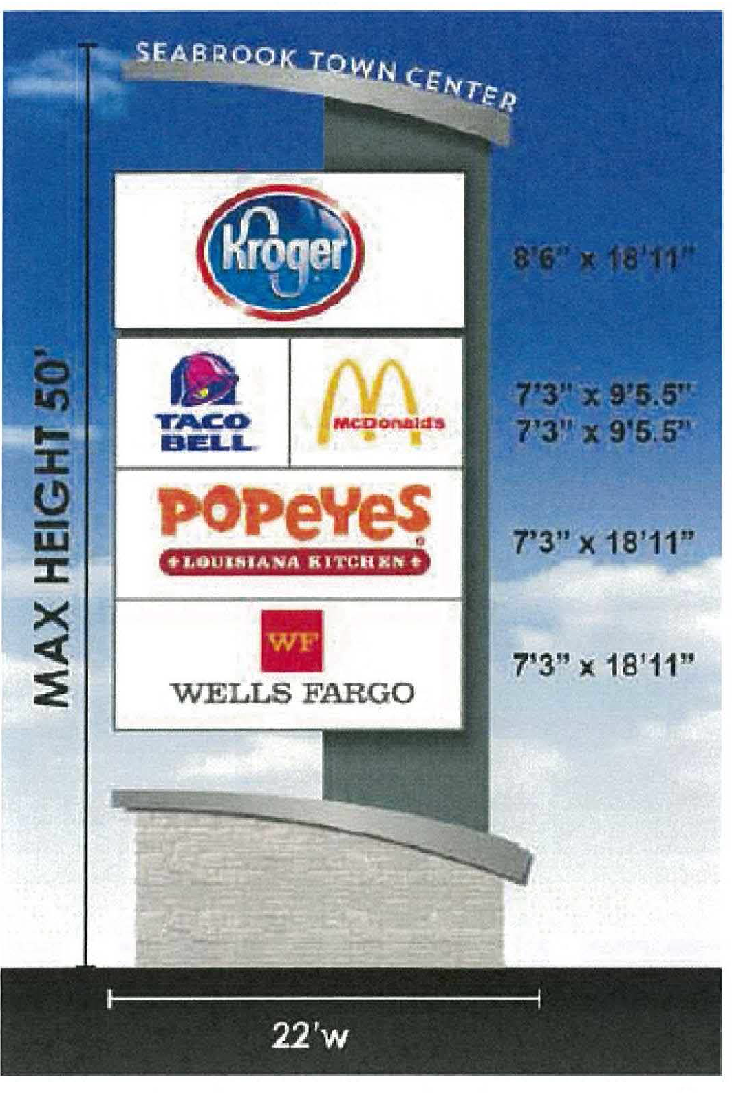 GRAPHIC 4-C 50' MAX HEIGHT MULTI-TENANT GROUND SIGN