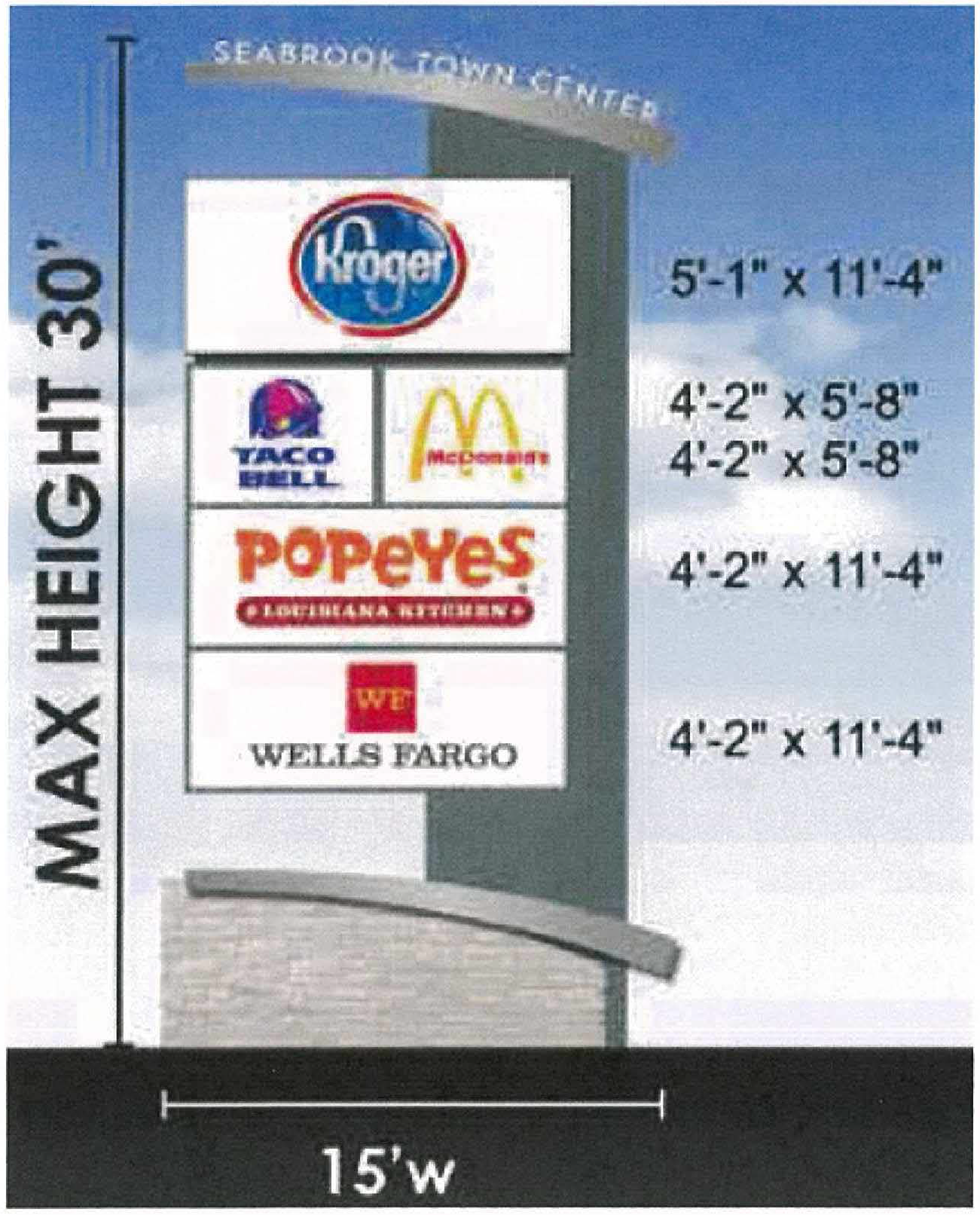 GRAPHIC 4-D 30' MAX HEIGHT MULTI-TENANT GROUND SIGN