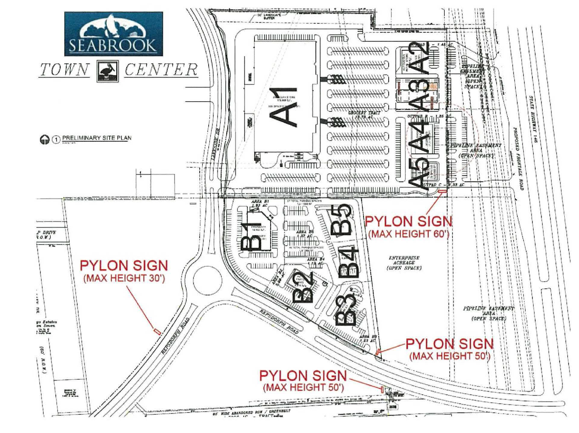 GRAPHIC 4-E MULTI-TENANT GROUND SIGN LOCATION MAP
