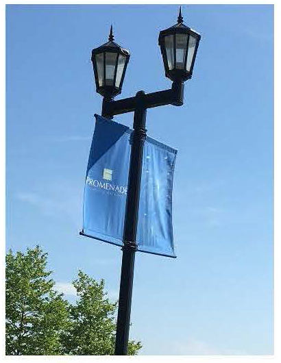 Example of Light Pole Banner Sign: