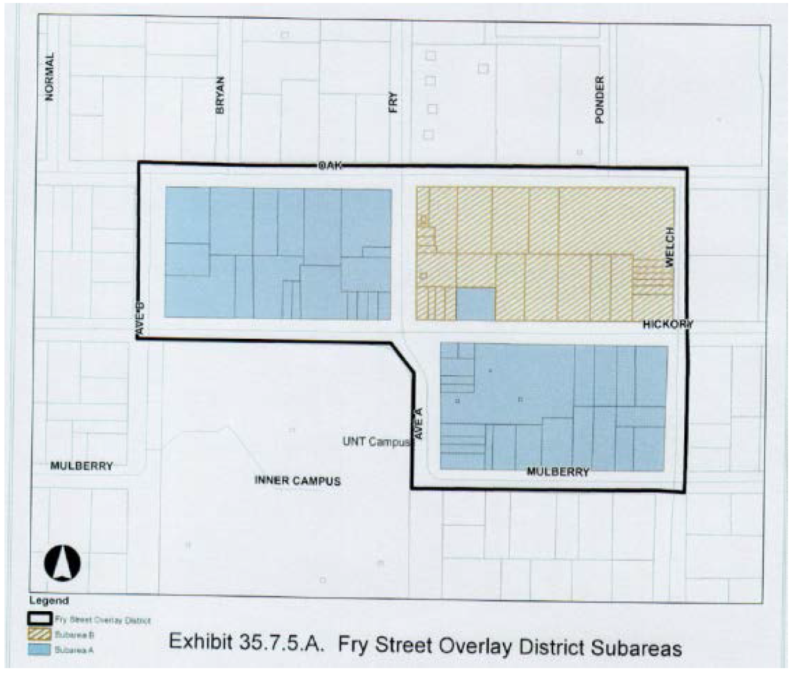 Figure 4.6-1: Fry Street Overlay District Area Boundary and Subareas