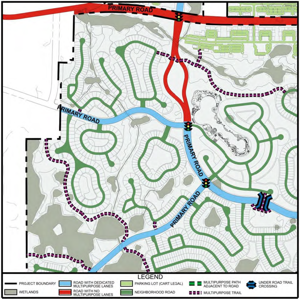 Figure 522.9.N.-1 Master Bicycle, Pedestrian & Neighborhood vehicle Phase 1 Plan