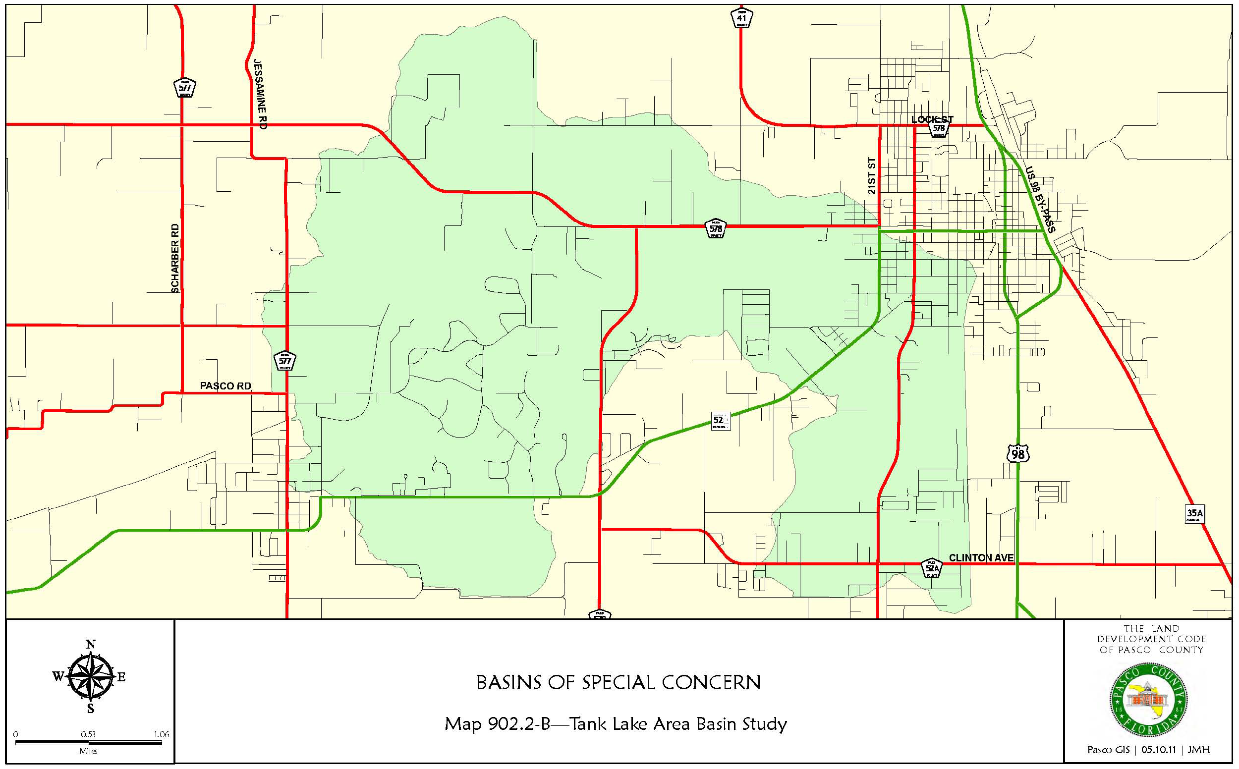 BASINS OF SPECIAL CONCERN MAP 902.2-B - TANK LAKE AREA BASIN STUDY