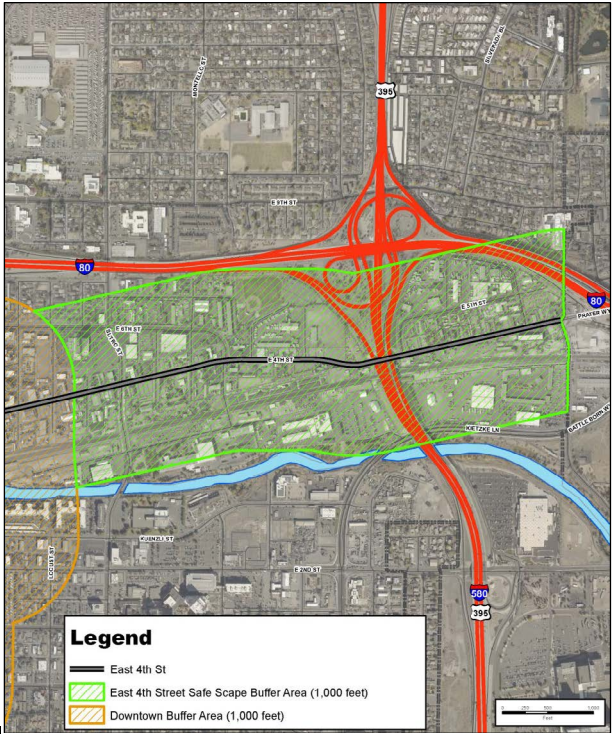 Figure 3-3 East 4th Street Corridor Safe Scape Buffer Area