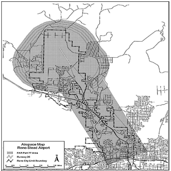 Figure 2-4: FAR Part 77 Airspace Map for Reno-Stead Airport