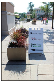 Example of sandwich board sign