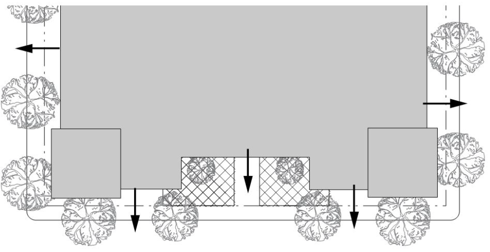 FIGURE 15-1304-D-4: BUILDING ORIENTATION TO THE STREET