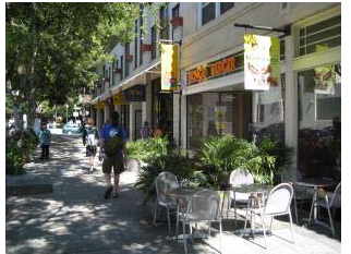 Activity Class A streets feature ground floor retail, restaurant, and entertainment uses.