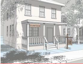FIGURE 15-1609-C-8: AH OVERLAY MONUMENT AND PORCH SIGNS