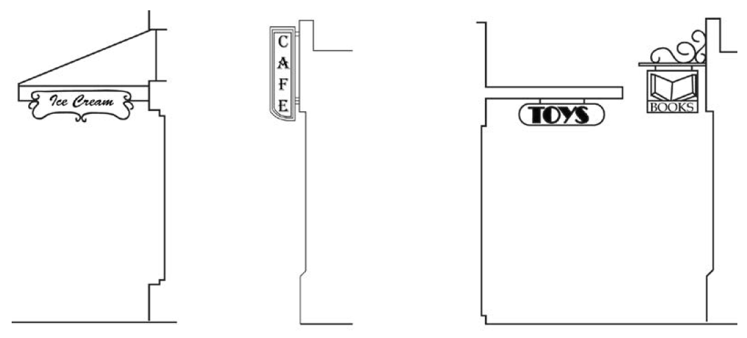 FIGURE 15-2610-D: PROJECTING SIGNS