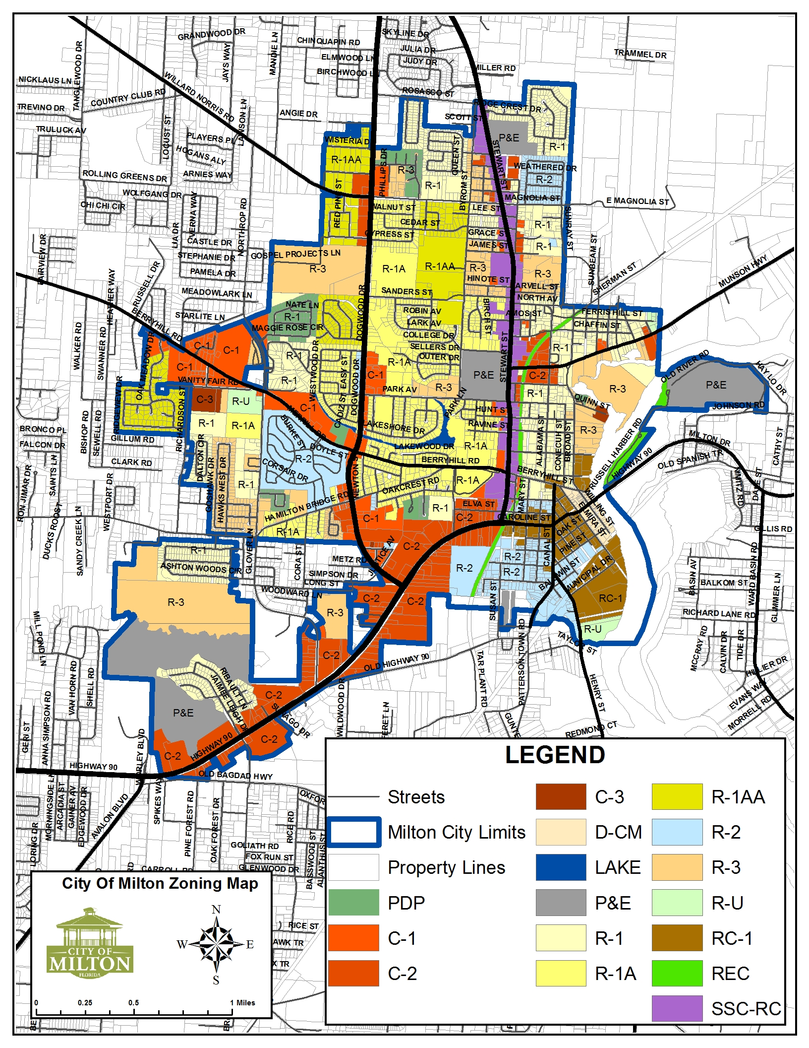 City Of Milton Zoning Map ARTICLE 5.   ZONING DISTRICTS AND ZONING MAP | Code of Ordinances 