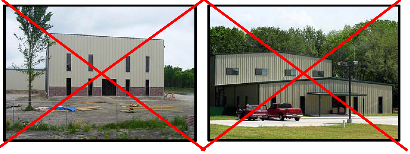 Examples of Unacceptable Metal Structures