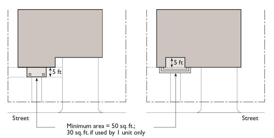 Figure 11.07.040(b)(2): Multi-Family Residential Building Entrances