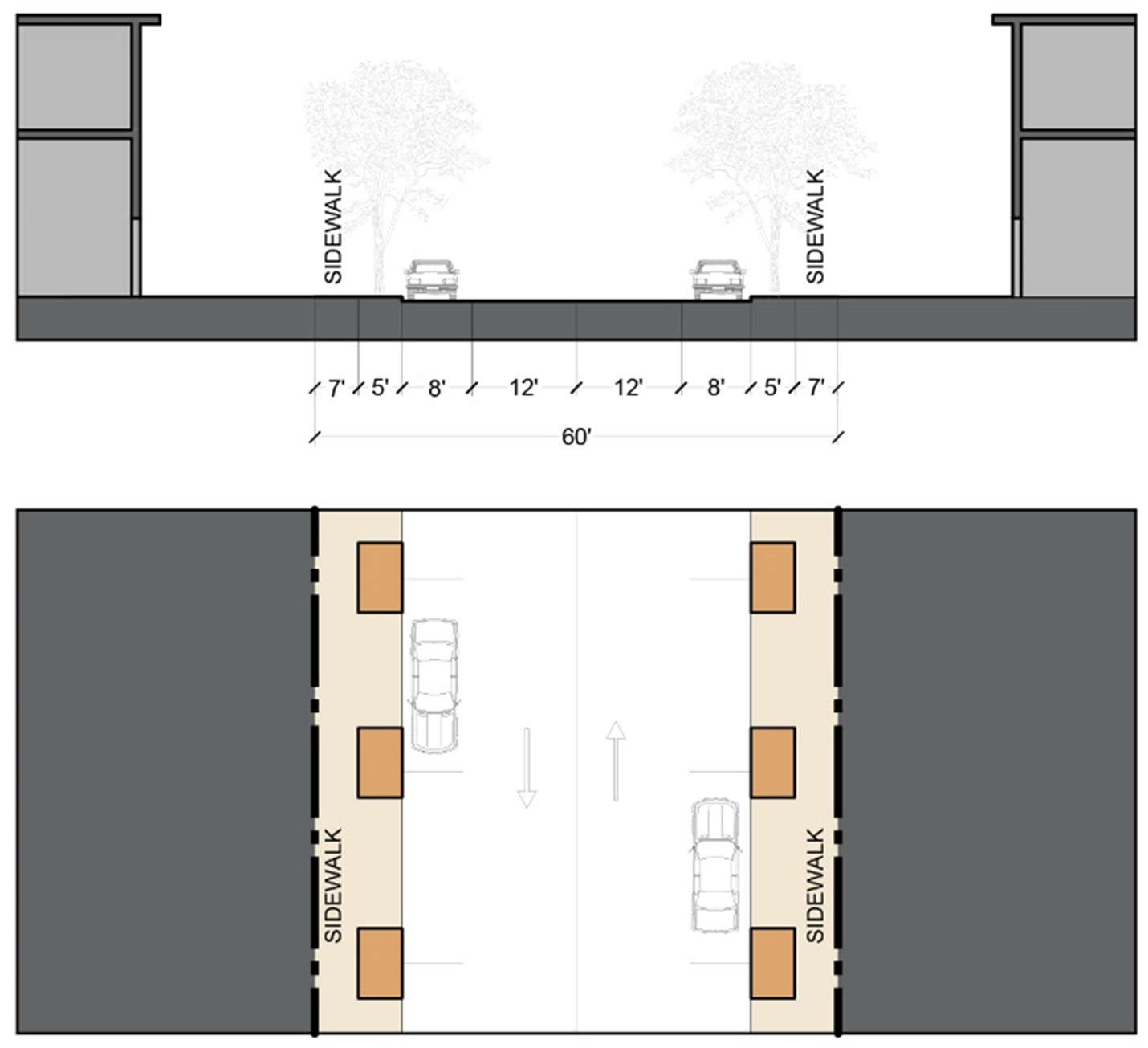 Figure 3817E: Primary Street 4 Section