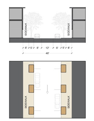 Figure 3820A: One-Way Street 1 Section