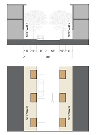 Figure 3820B: One-Way Street 2 Section