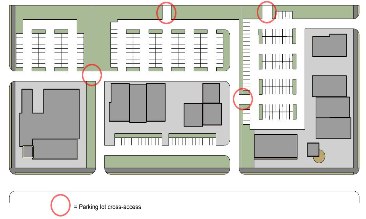 Figure 5103: Example of Parking Lot Cross access
